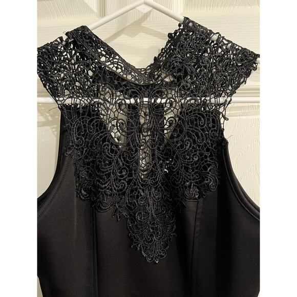 deb Black Lace A-Line Midi Dress size medium - Picture 4 of 6